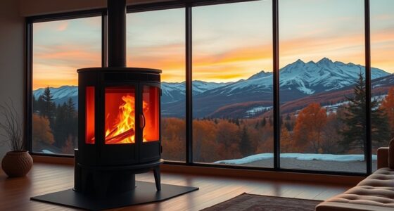 scenic three sided glass stoves