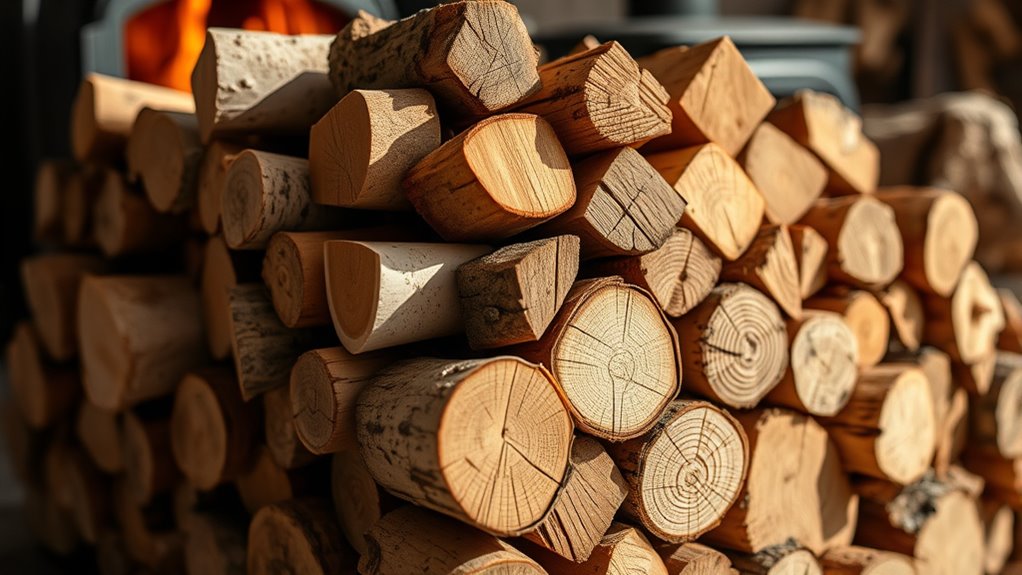 seasoned sustainable firewood selection