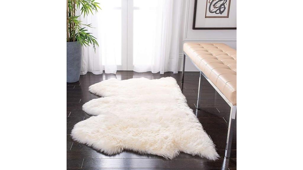 sheep skin accent rug