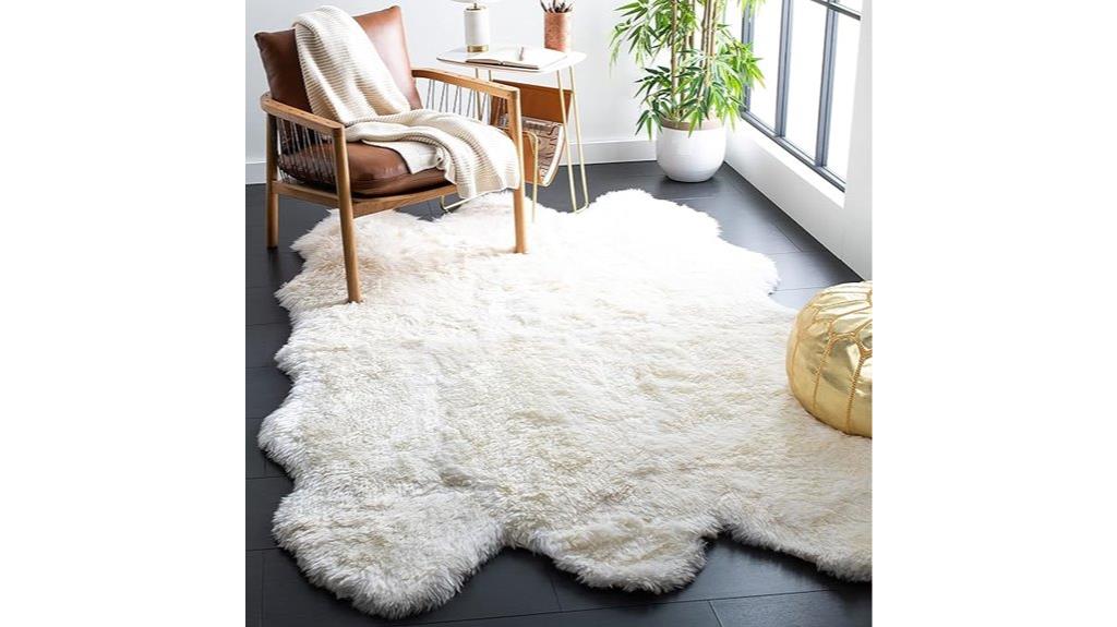 sheep skin area rug
