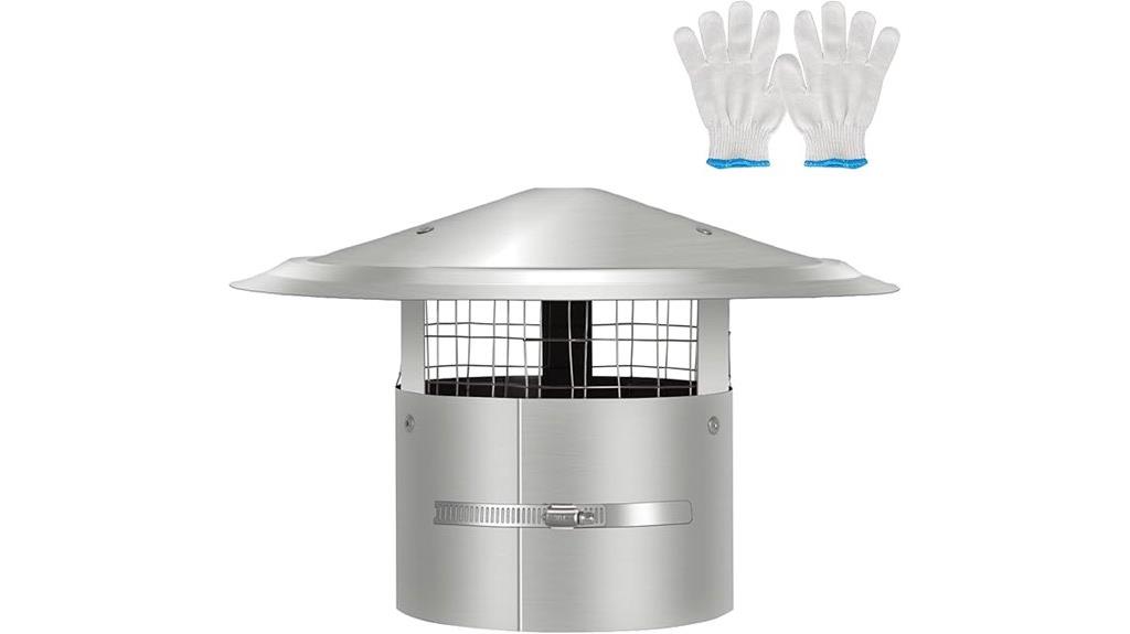 six inch chimney cap