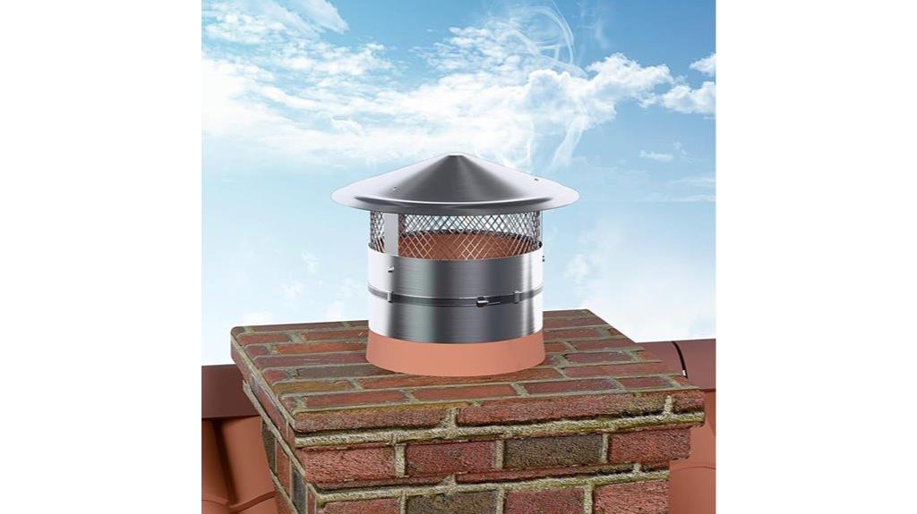 six inch stainless cap