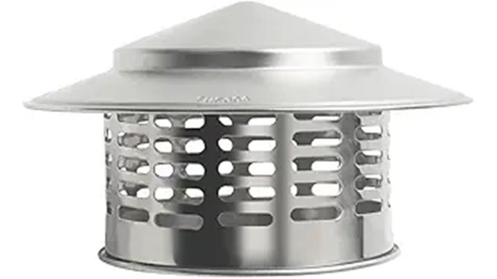 six inch stainless chimney cap