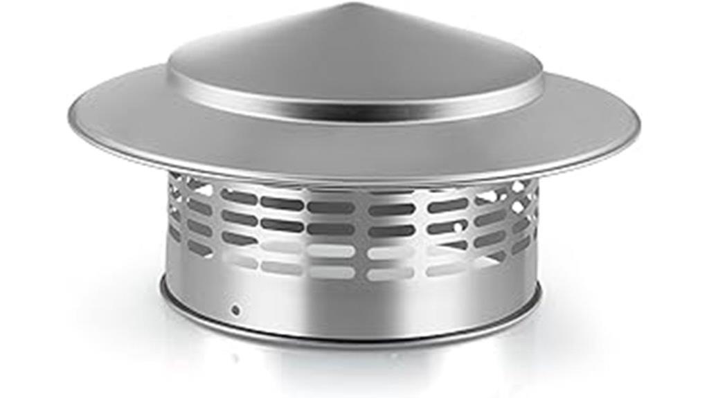 six inch steel chimney cover