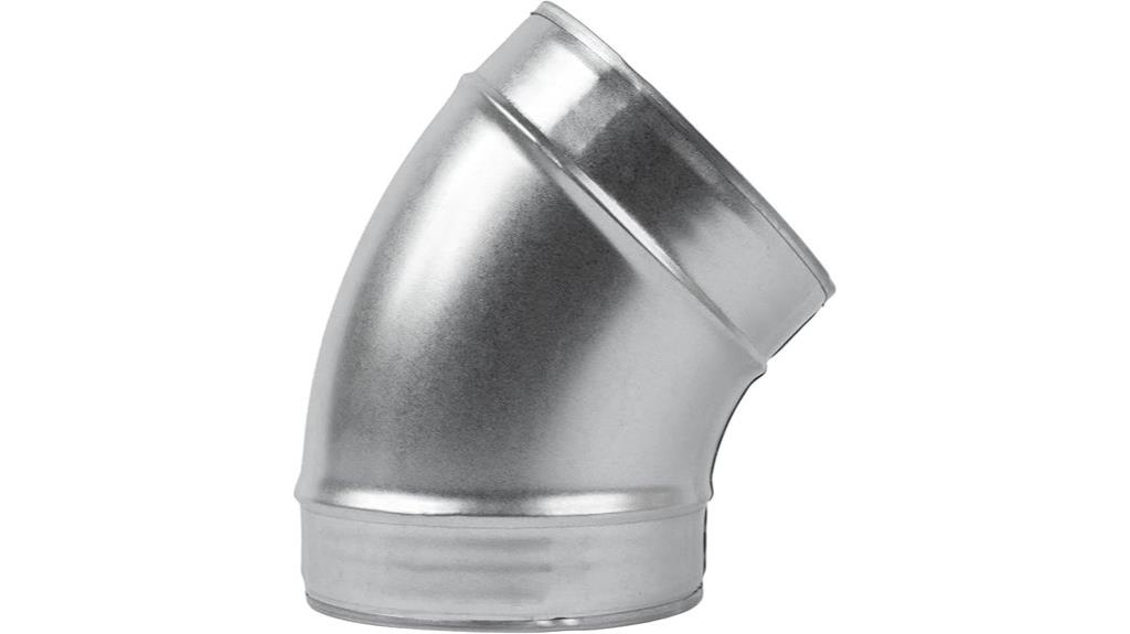 six inch steel duct elbow