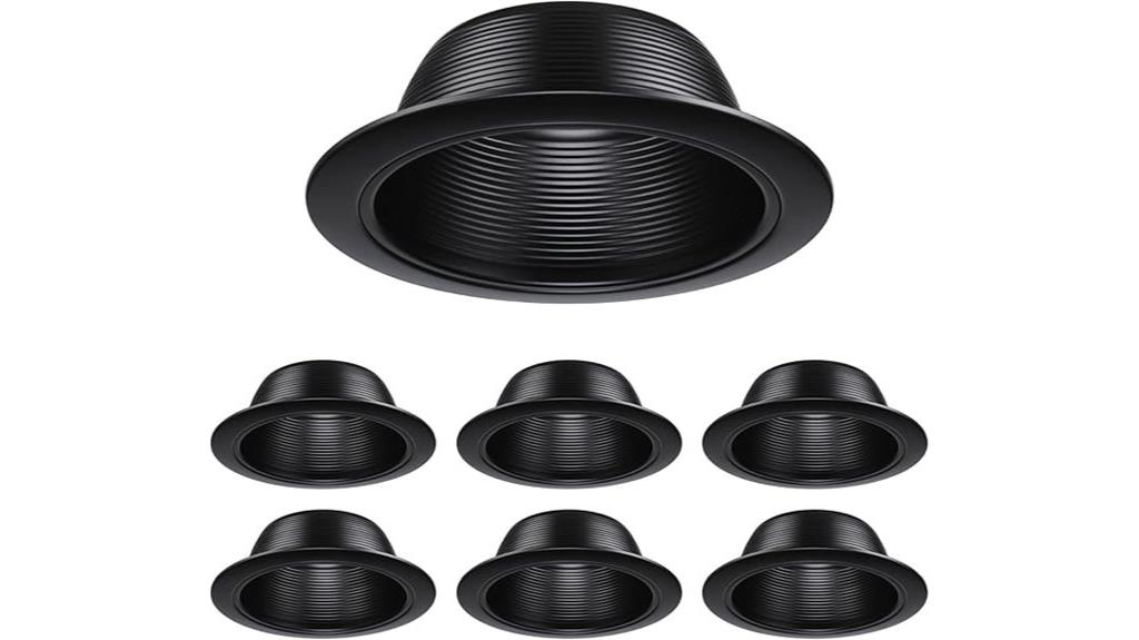 six pack recessed light trims