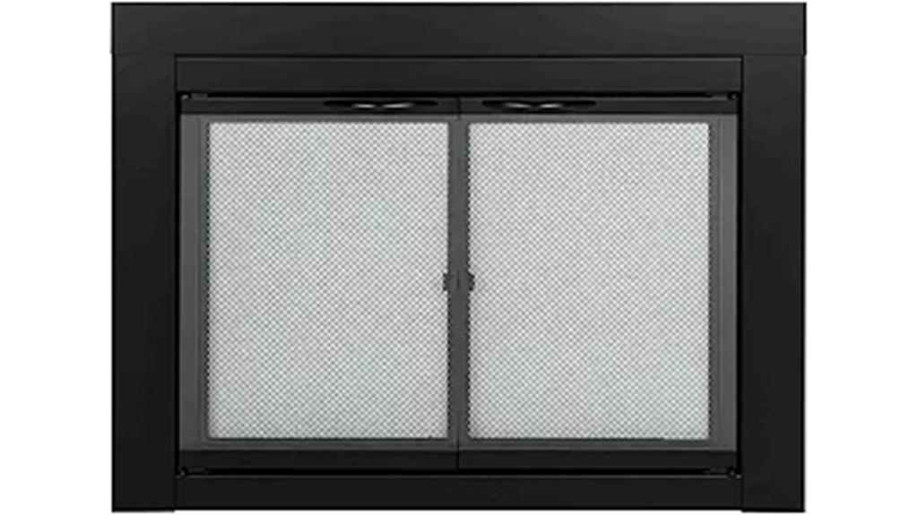 small black fireplace door