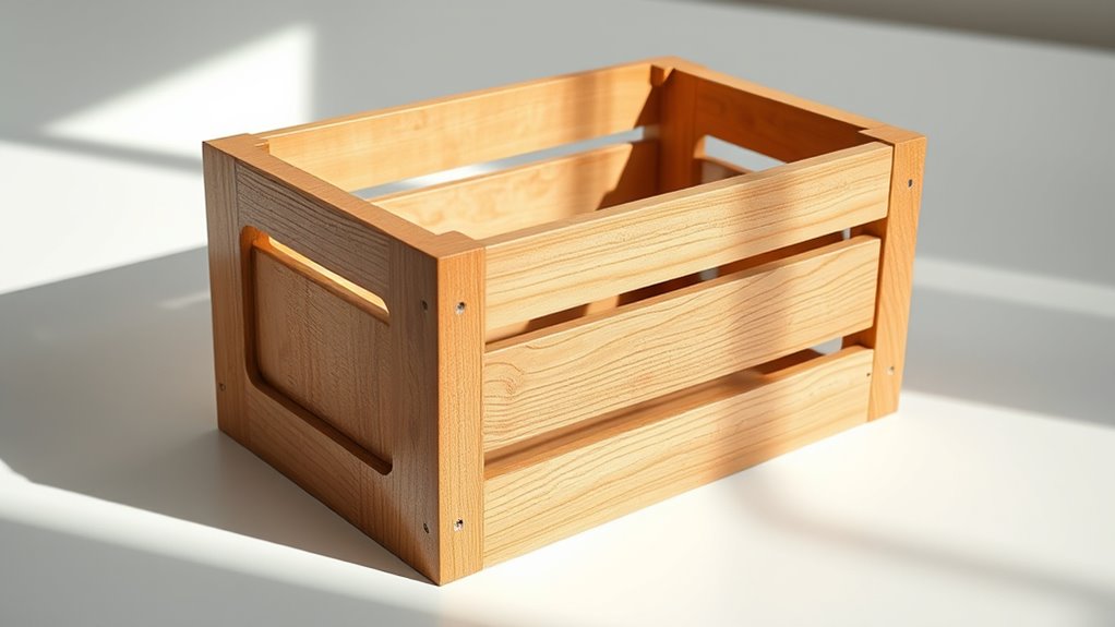 small space wood crate