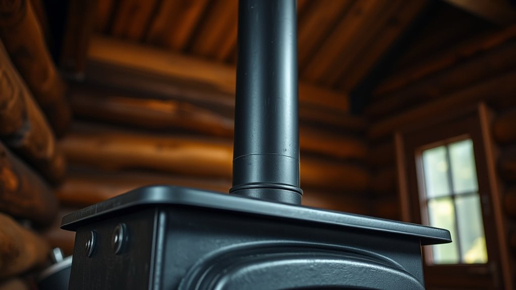small wood stove chimney height