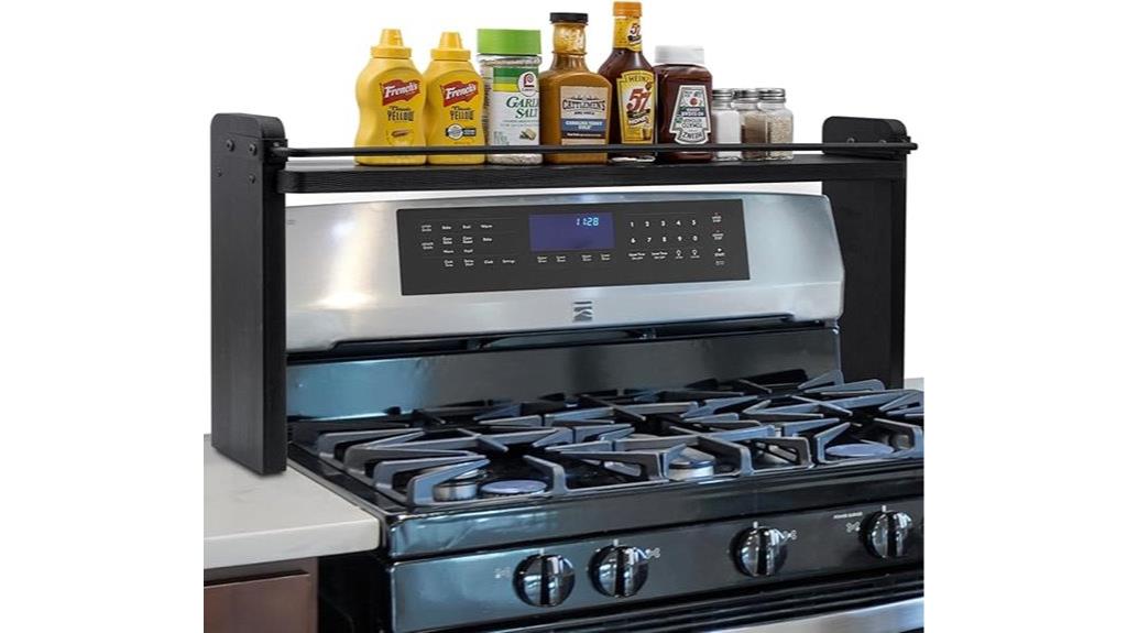spice shelf above stove