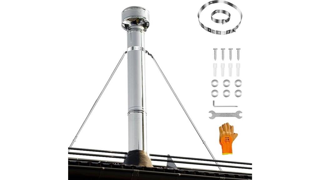 stainless steel chimney support