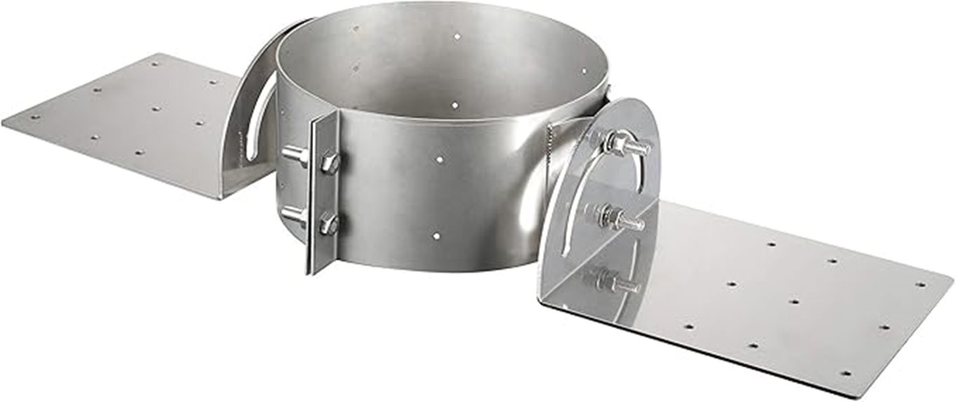 stainless steel chimney support