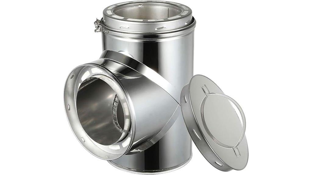 stainless steel chimney tee