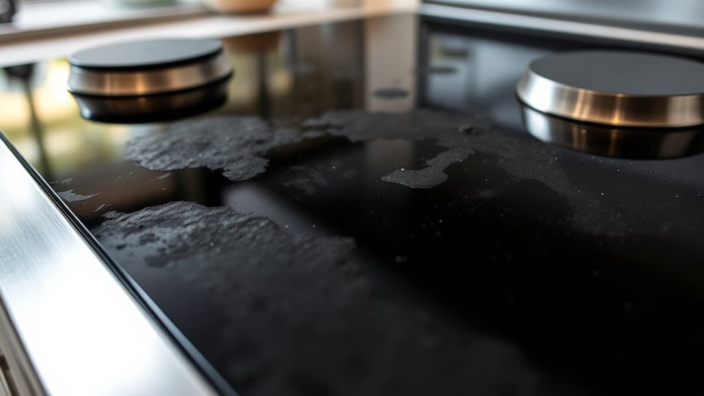 stove glass blackening causes