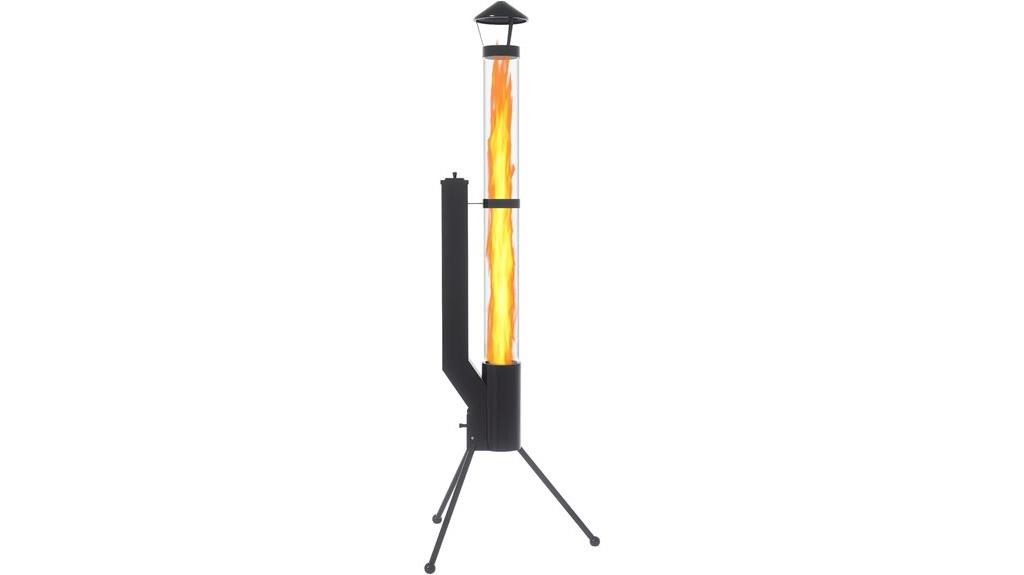tall glass tube pellet heater