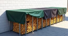 top double wide firewood racks