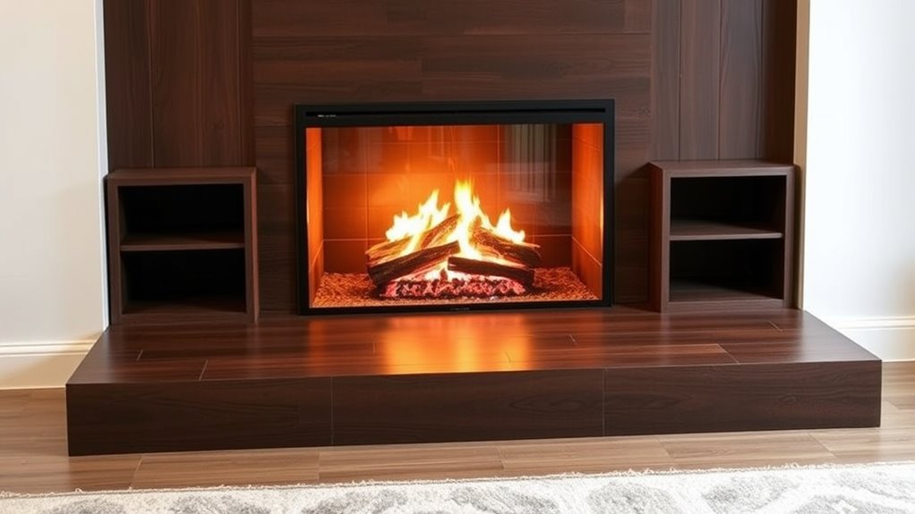top hearth riser with storage