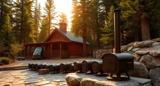 top off grid cabin heating