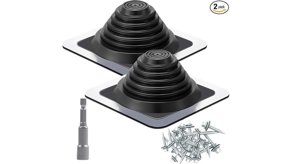 two metal vent boots