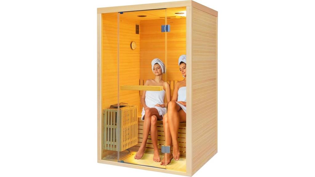 two person hemlock steam sauna