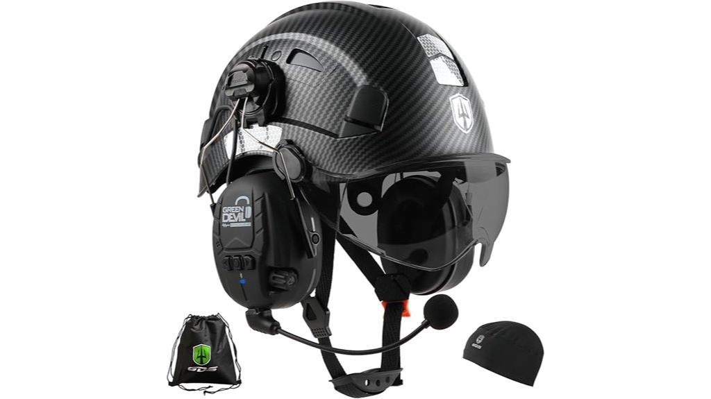 vented safety helmet with bluetooth