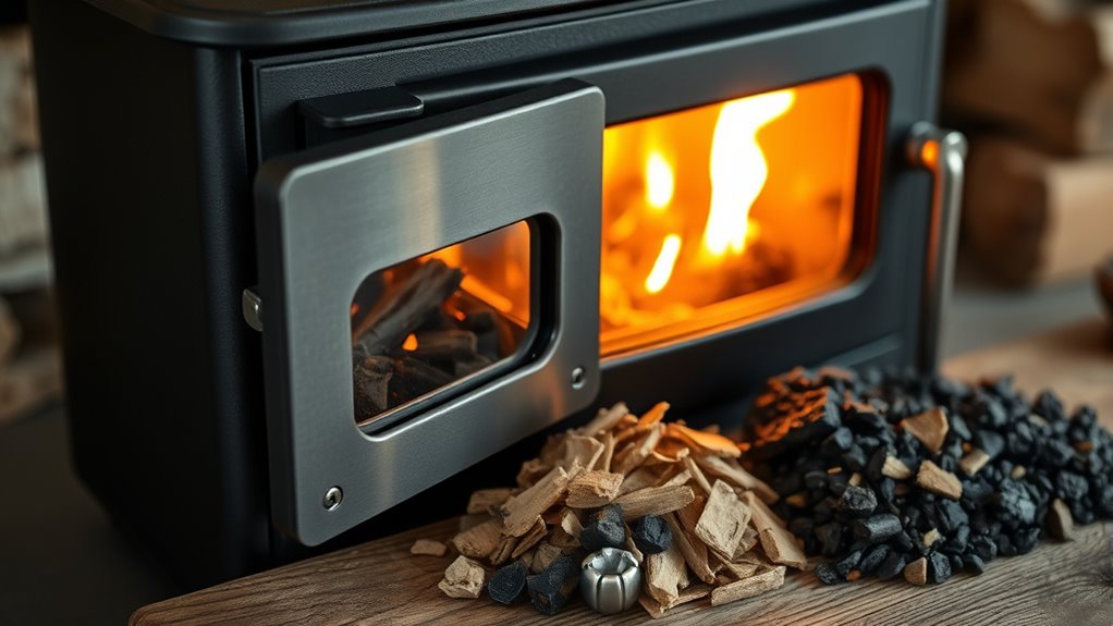 versatile efficient multi fuel stove setup