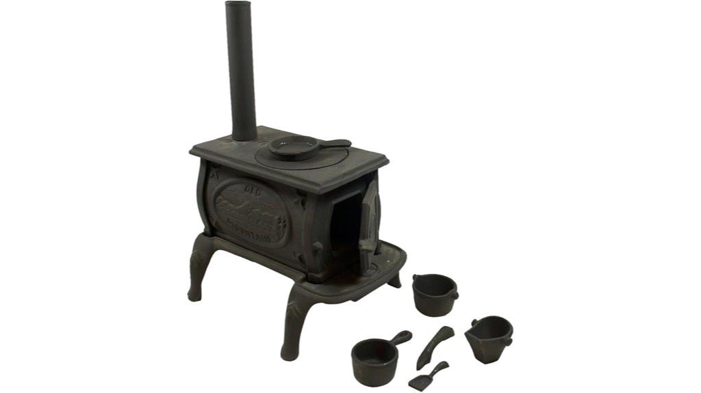 vintage black mini stove