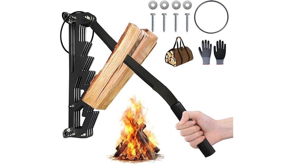 wall mounted kindling splitter