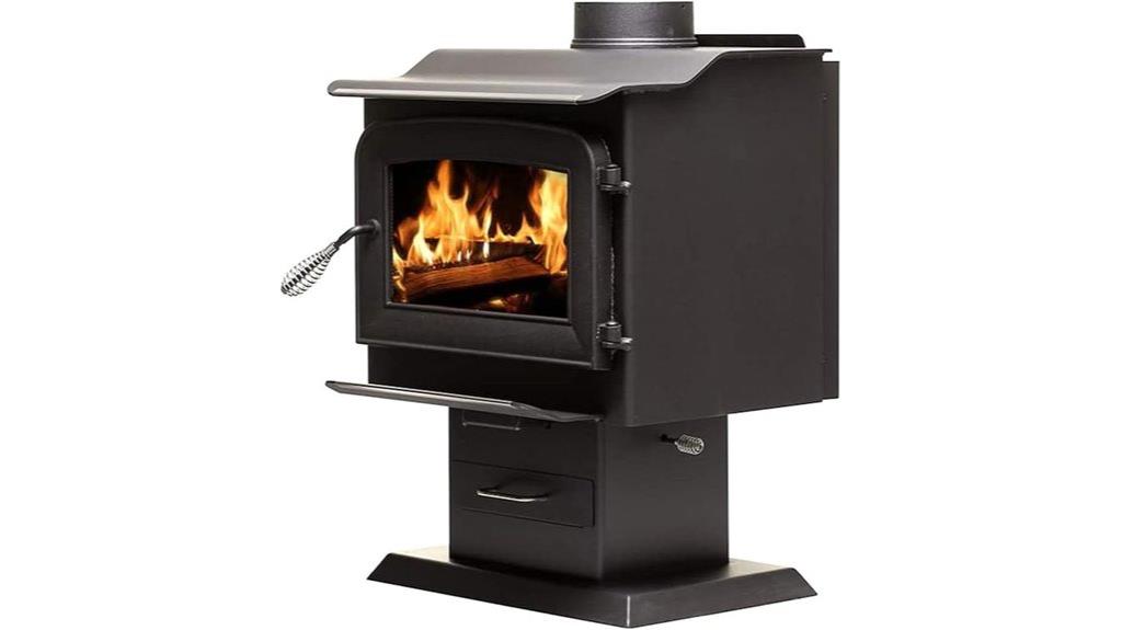 wood burning stove pedestal
