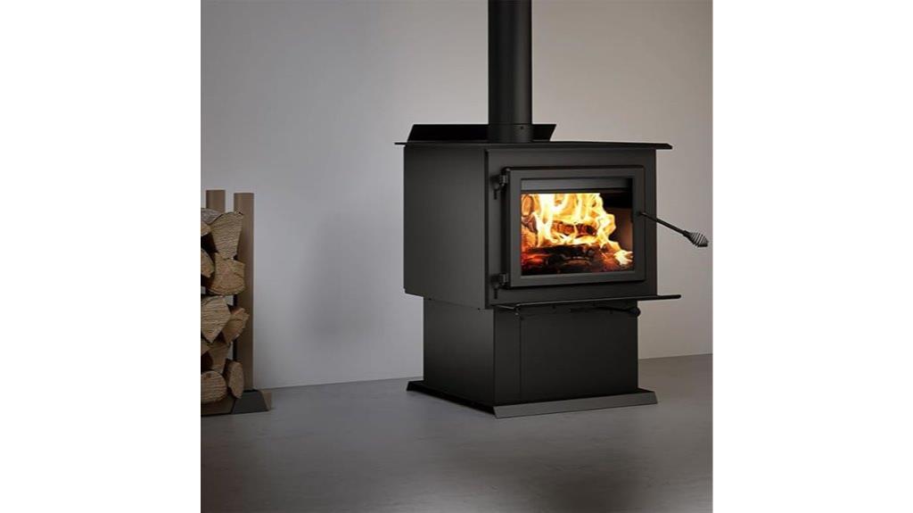 wood burning stove pedestal
