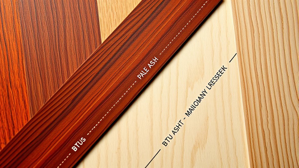 wood density btu comparison