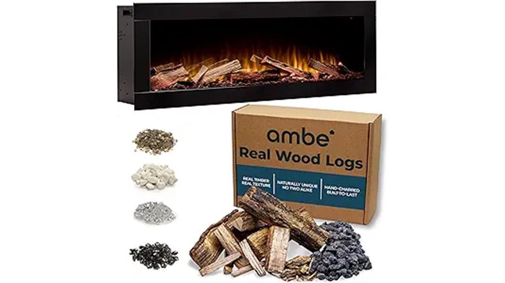 wood look electric fireplace