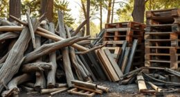 wood pallets combustible debris