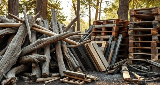 wood pallets combustible debris