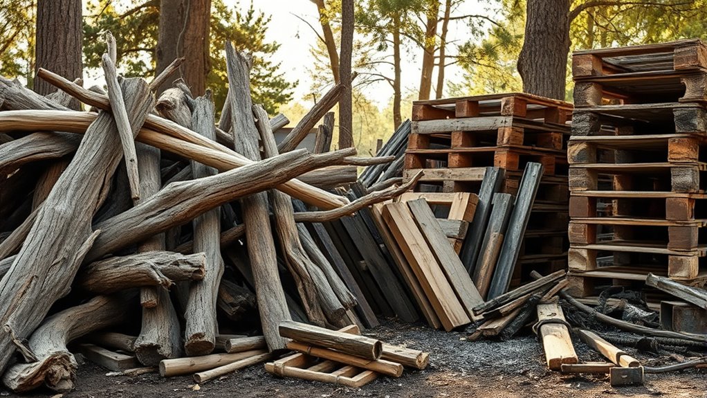 wood pallets combustible debris