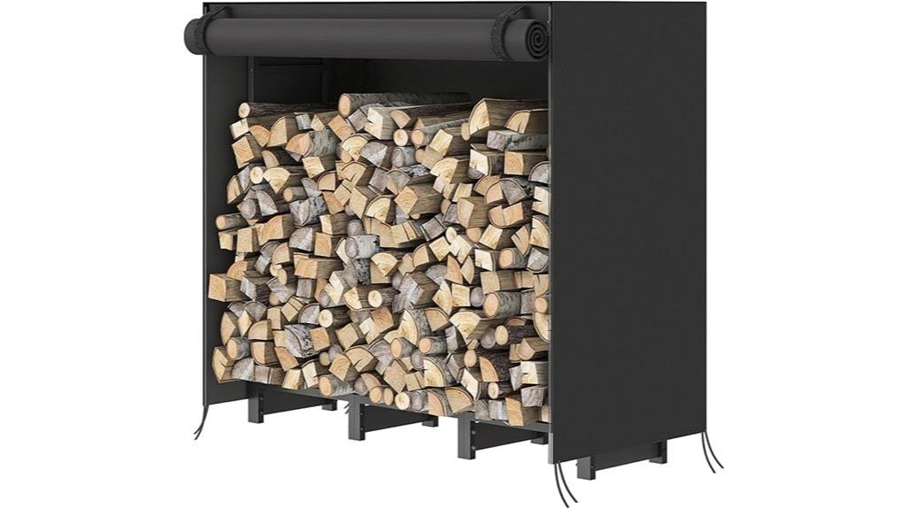 wood storage with cover