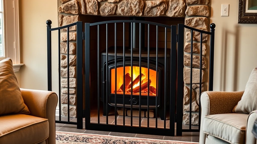 wood stove safety gates