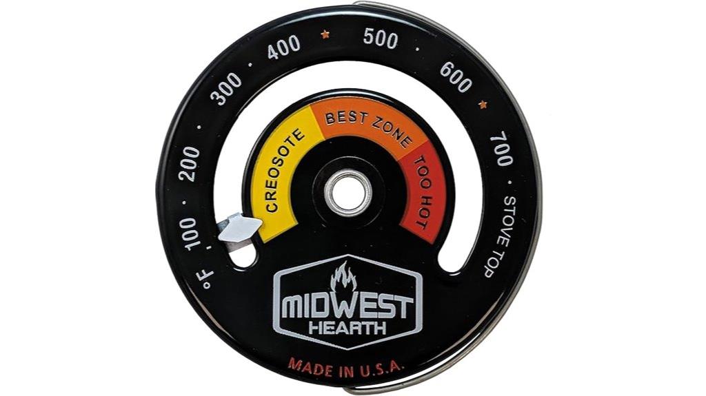 wood stove temperature gauge