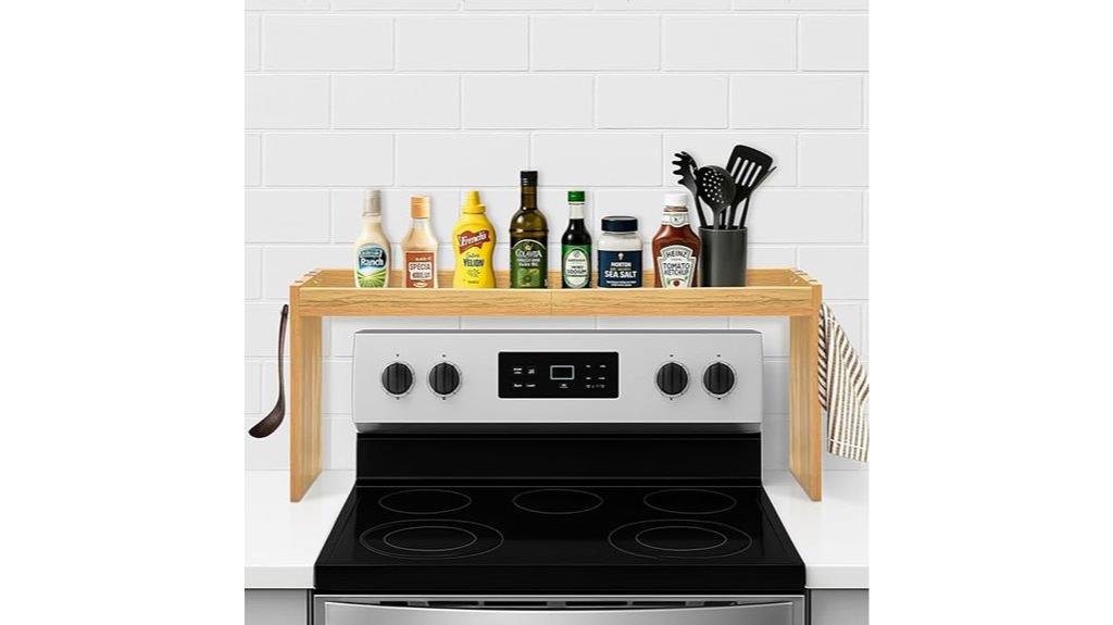 wood stove top shelf