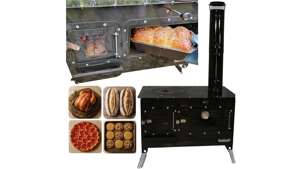 wood stove with oven