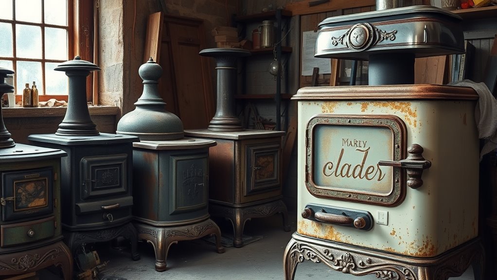 antique wood stove restoration