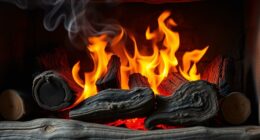 aromatic crackling wood flames