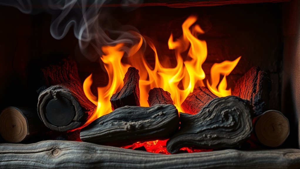 aromatic crackling wood flames