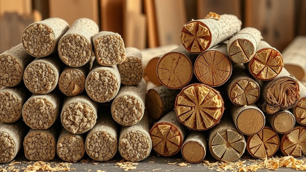 biomass briquettes and logs