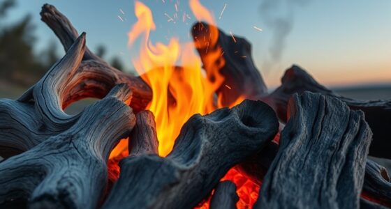 burning driftwood or treated lumber