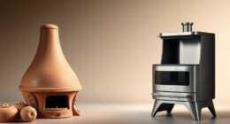 clay to metal stove transition