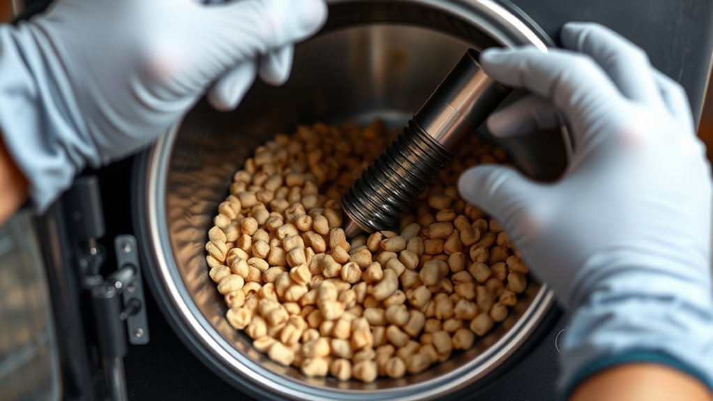 clean hopper and auger