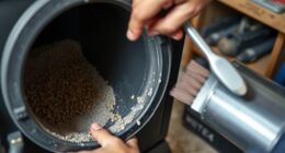 cleaning pellet stove components