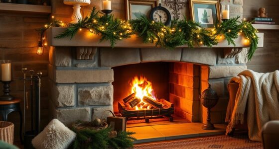 cozy hearth lighting decor