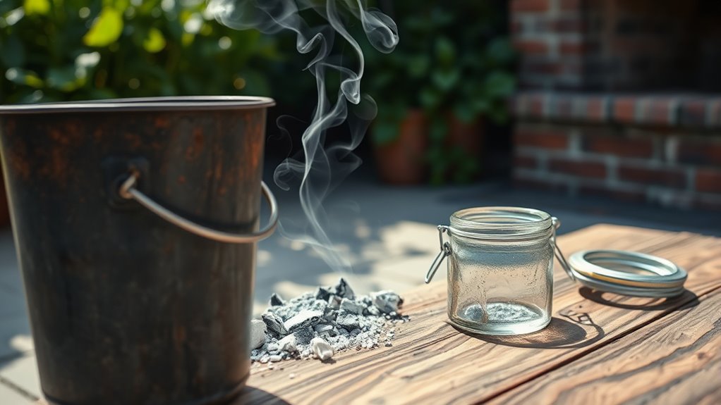 dispose wood ash safely